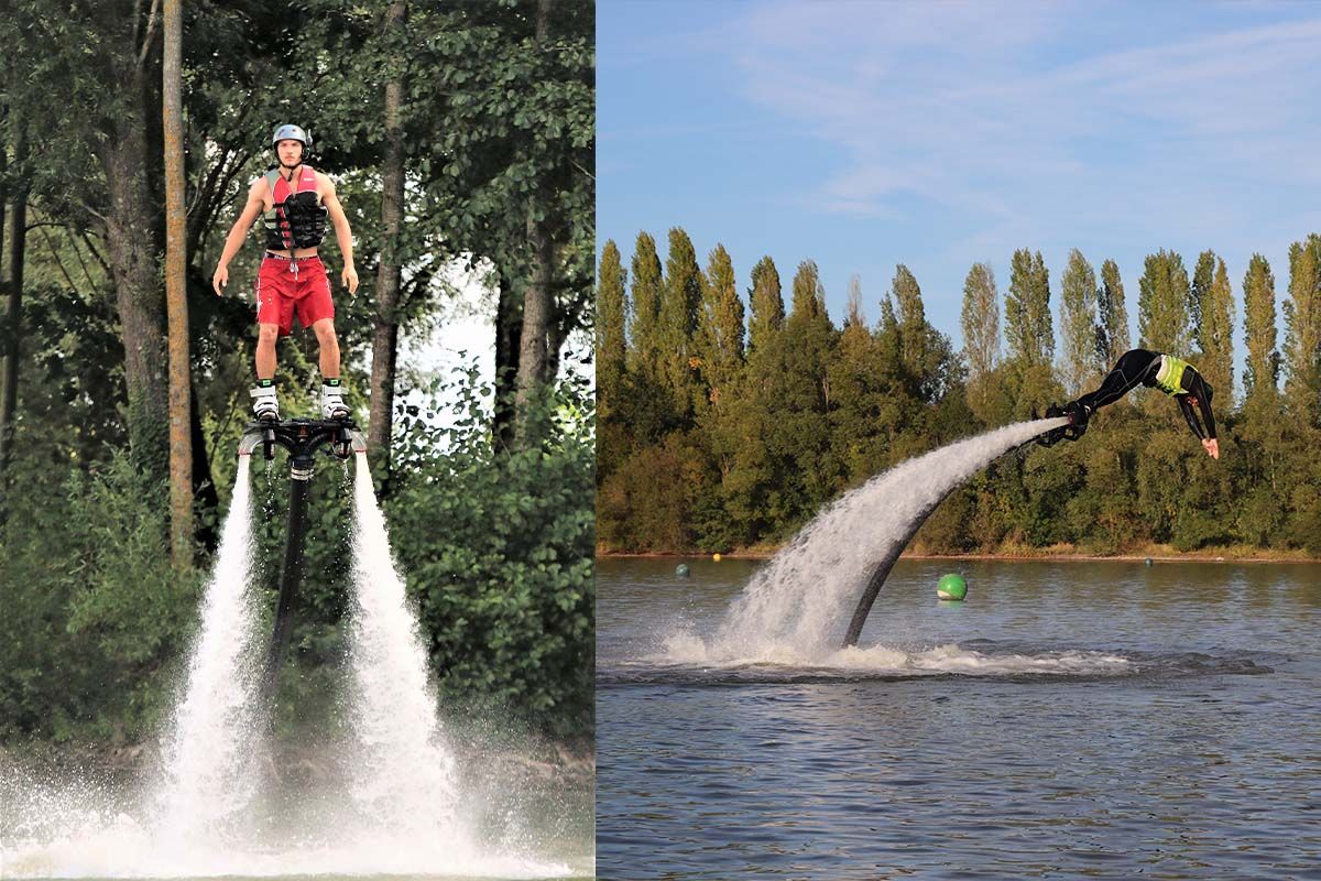 faire du flyboard près d'agen au camping xtrem village