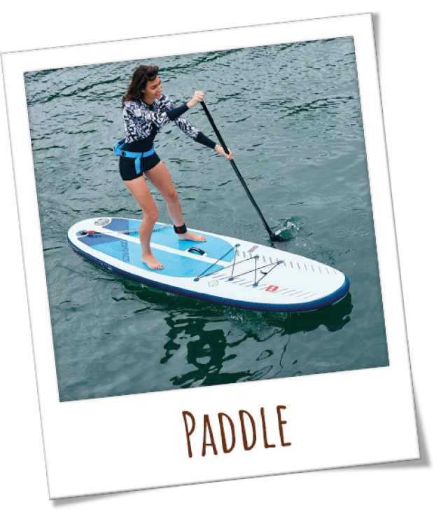 paddle sur lac près d'agen au camping xtrem village.