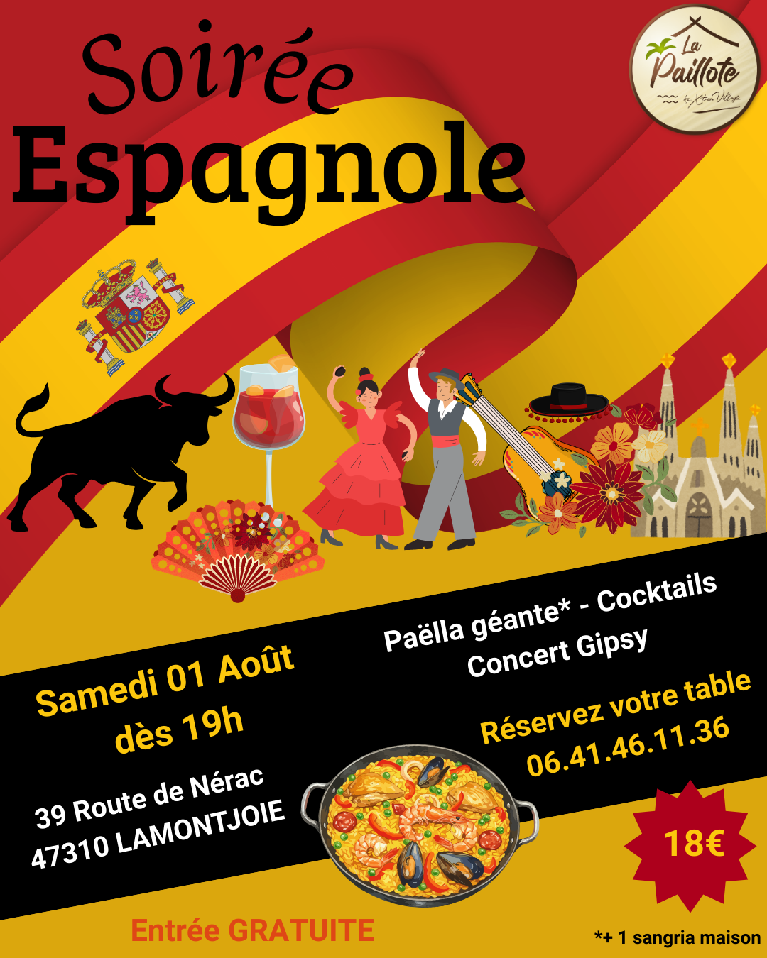Soirée espagnole paella